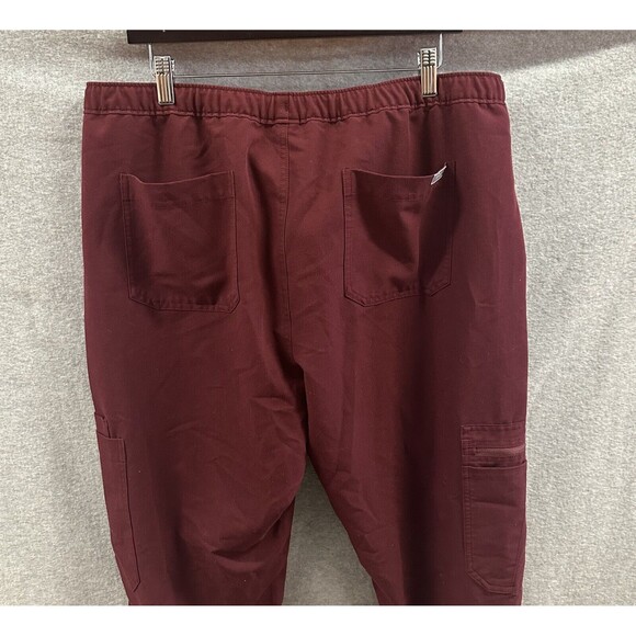 Figs Scrub Pants Mens Extra Large Tall Cairo Burgundy Red Nurse Uniform TM3001T - Picture 11 of 16